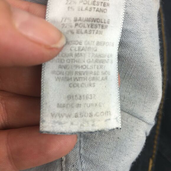 Asos Dark Blue 5 Pocket Design Skinny Leg Jeans 8 - Picture 5 of 9